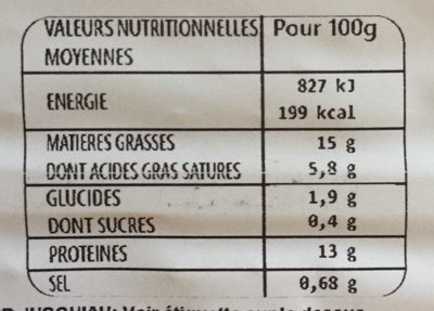 L'Ultra Savoureux à l'oignon - Nutrition facts - fr