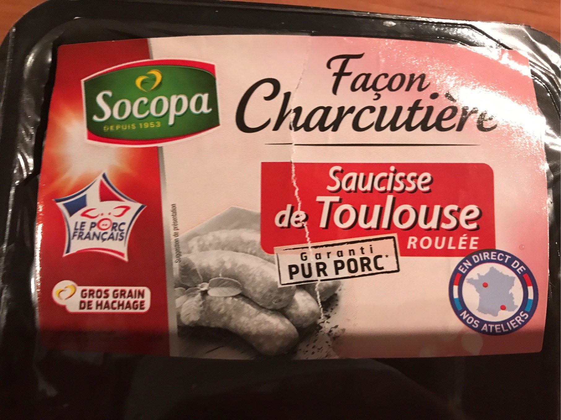 Saucisse de Toulouse roulée façon Charcutière - Produit
