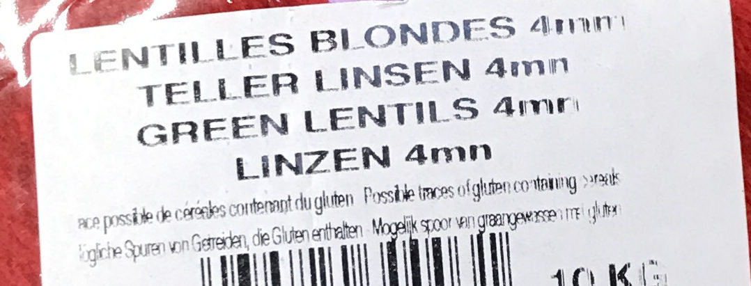 Lentilles blondes 4mm - Ingredients - fr