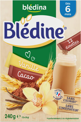 BLEDINE DOSETTES 12x20g Vanille / Cacao Dès 6 mois - Produit