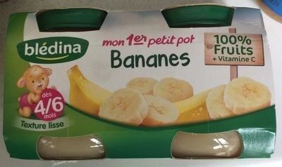 BLEDINA POTS FRUITS Mon 1er Petit Pot Bananes 2x130g Dès 4/6 Mois - Product - fr