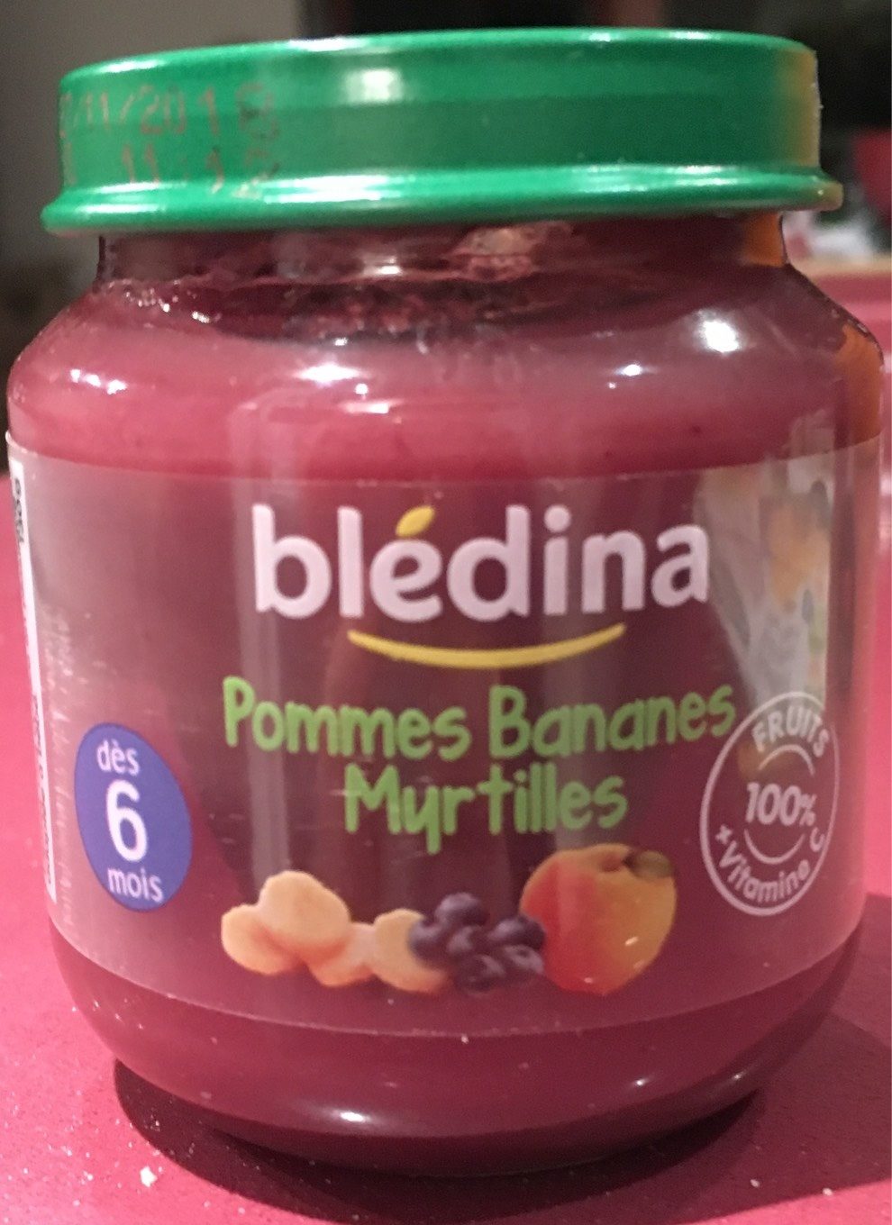 BLEDINA POT FRUITS 4x130g Pommes Bananes Myrtilles Dès 6 mois - Product - fr
