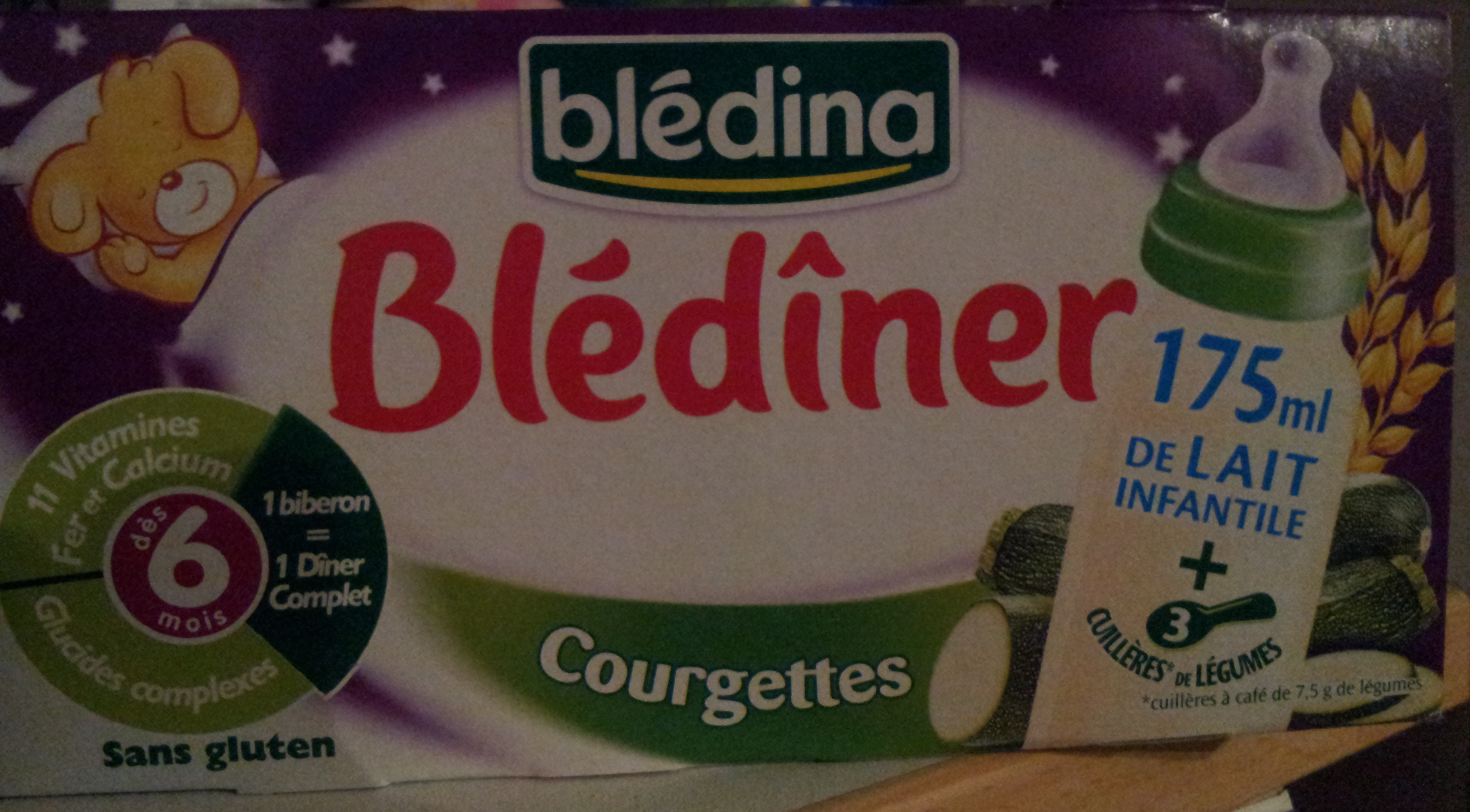 Blediner - Mon repas complet du soir aux courgettes - Produit