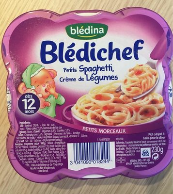 Blédichef - Petits spaghetti crème de légumes - Produit