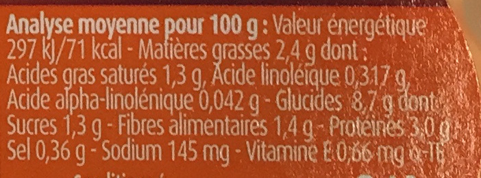 Blédichef, Mitonné de Carottes et Macaronis au Bœuf - Nutrition facts - fr