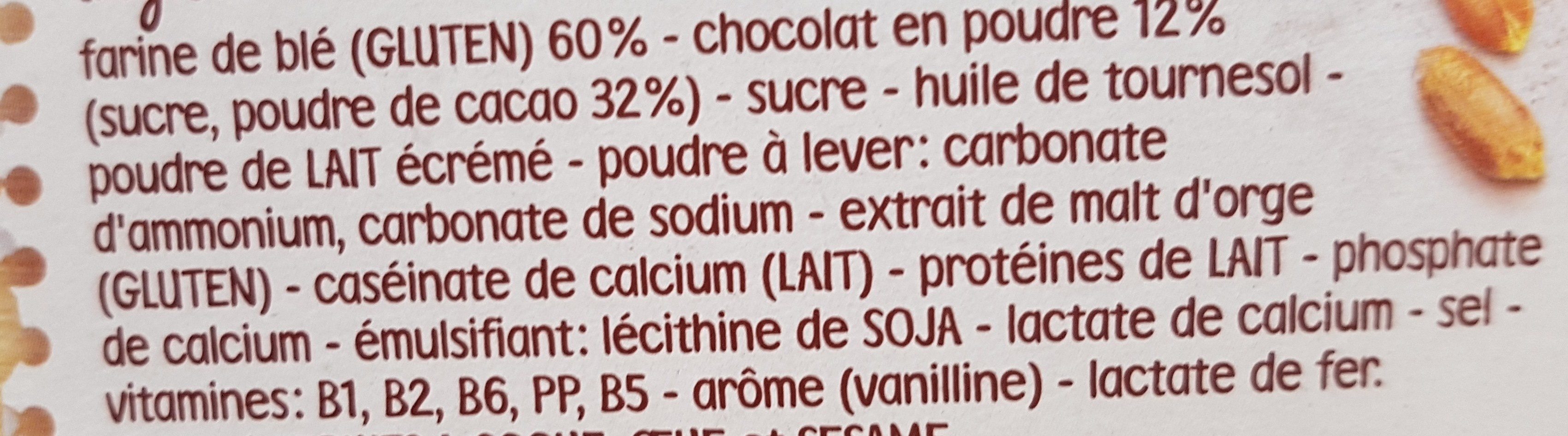 Mon 1er Biscuit au Chocolat - Ingredients - fr