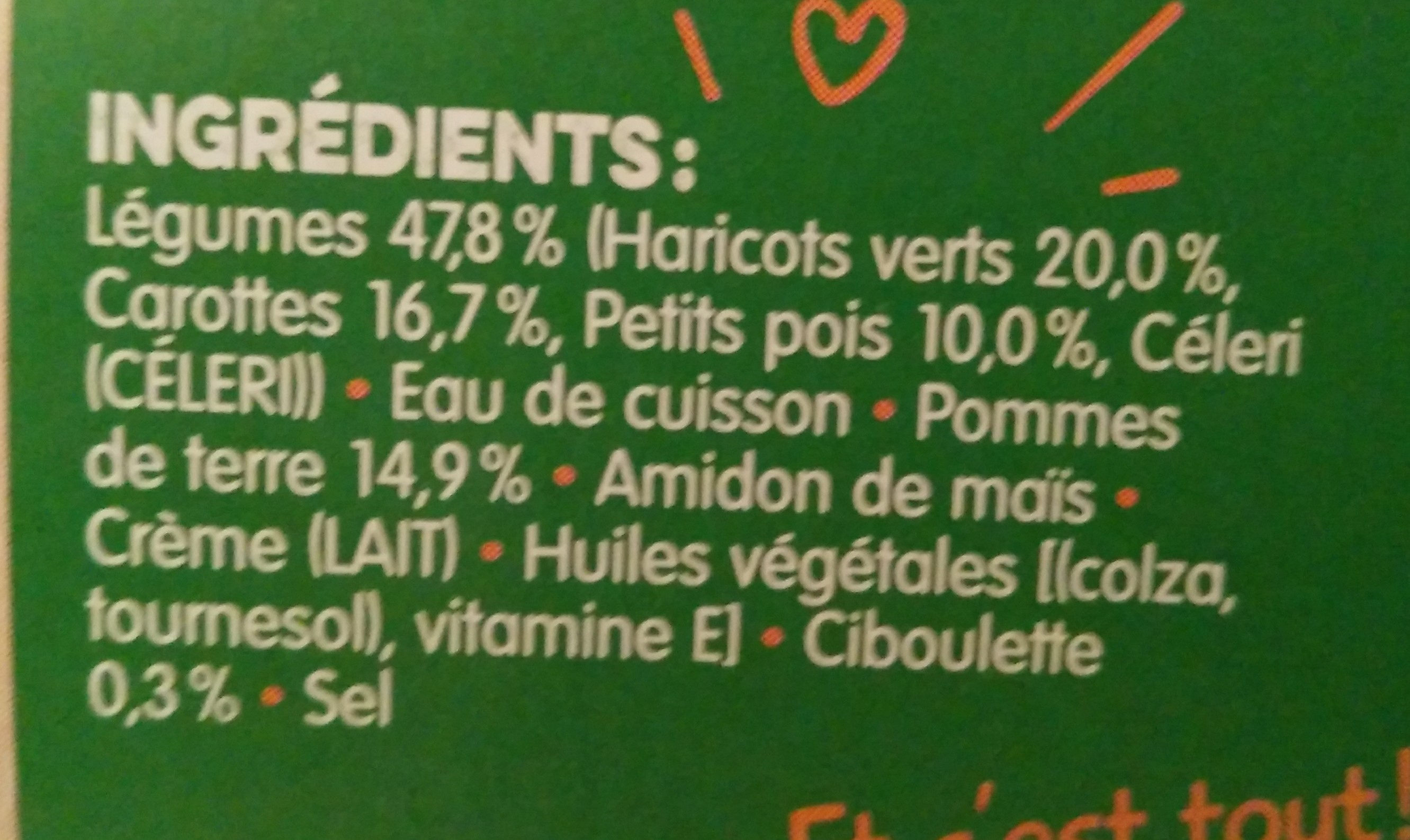 IDEES DE MAMAN BOLS 2x200g 3 Légumes Dès 8 mois - Ingredients - fr