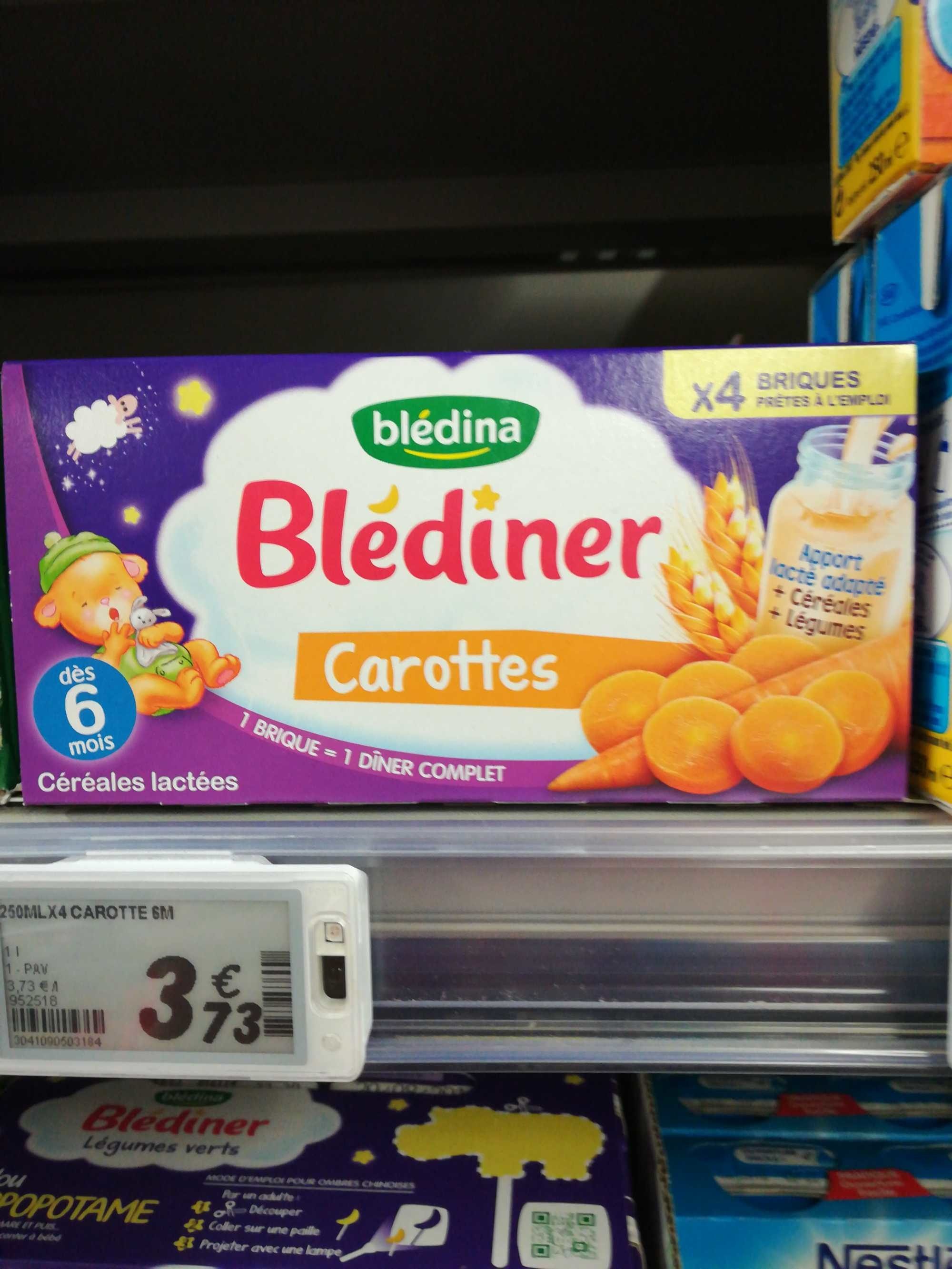 Blediner - Mon repas complet du sior, carotte, Dès 6 mois - Produit