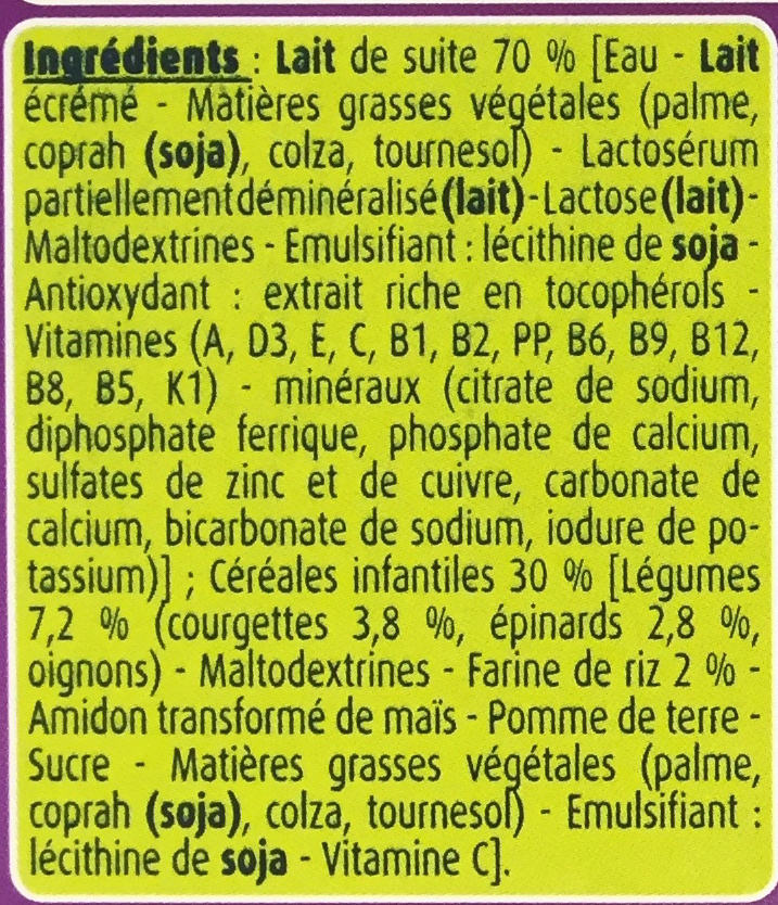 Blediner - Légumes verts - Ingrédients