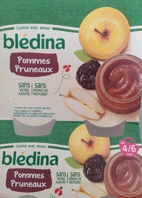 BLEDINA POTS FRUITS Pommes Pruneaux 4x130g Dès 4/6 Mois - نتاج - fr