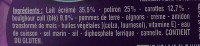 Blédichef Etuvée de Potiron, Carottes et Blé - Ingrédients
