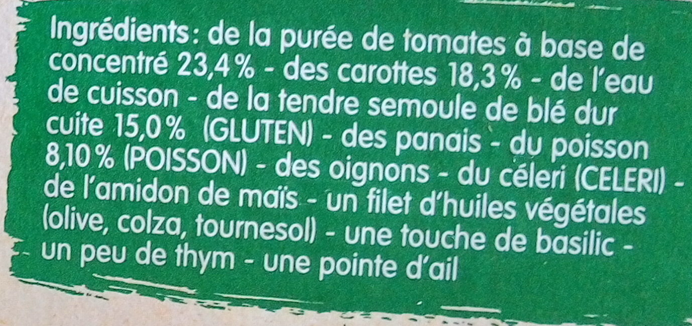 Tomates Semoule Poisson - المكونات - fr