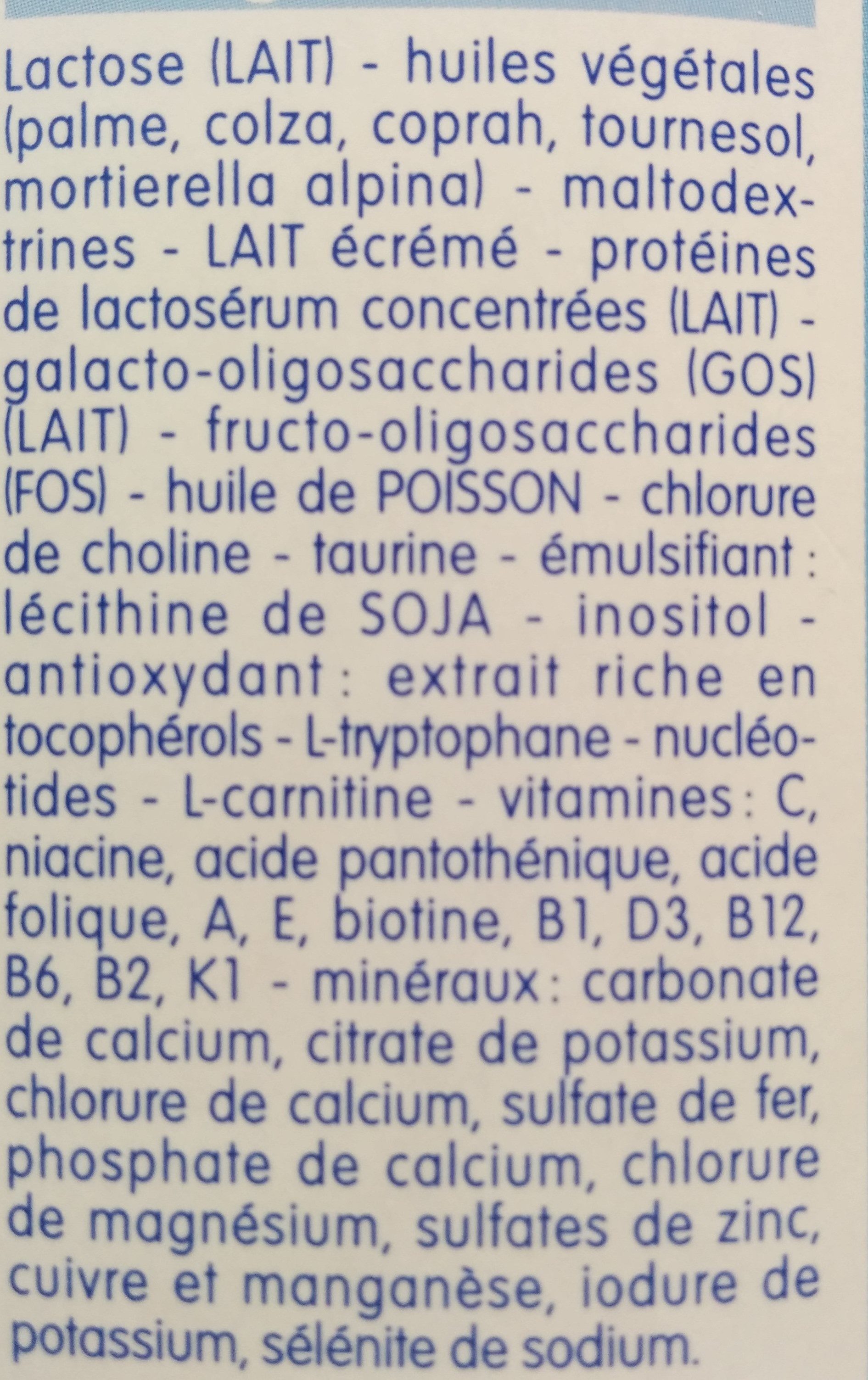 GALLIA CALISMA 2ème âge 900G De 6 à 12 mois - Ingredients - fr