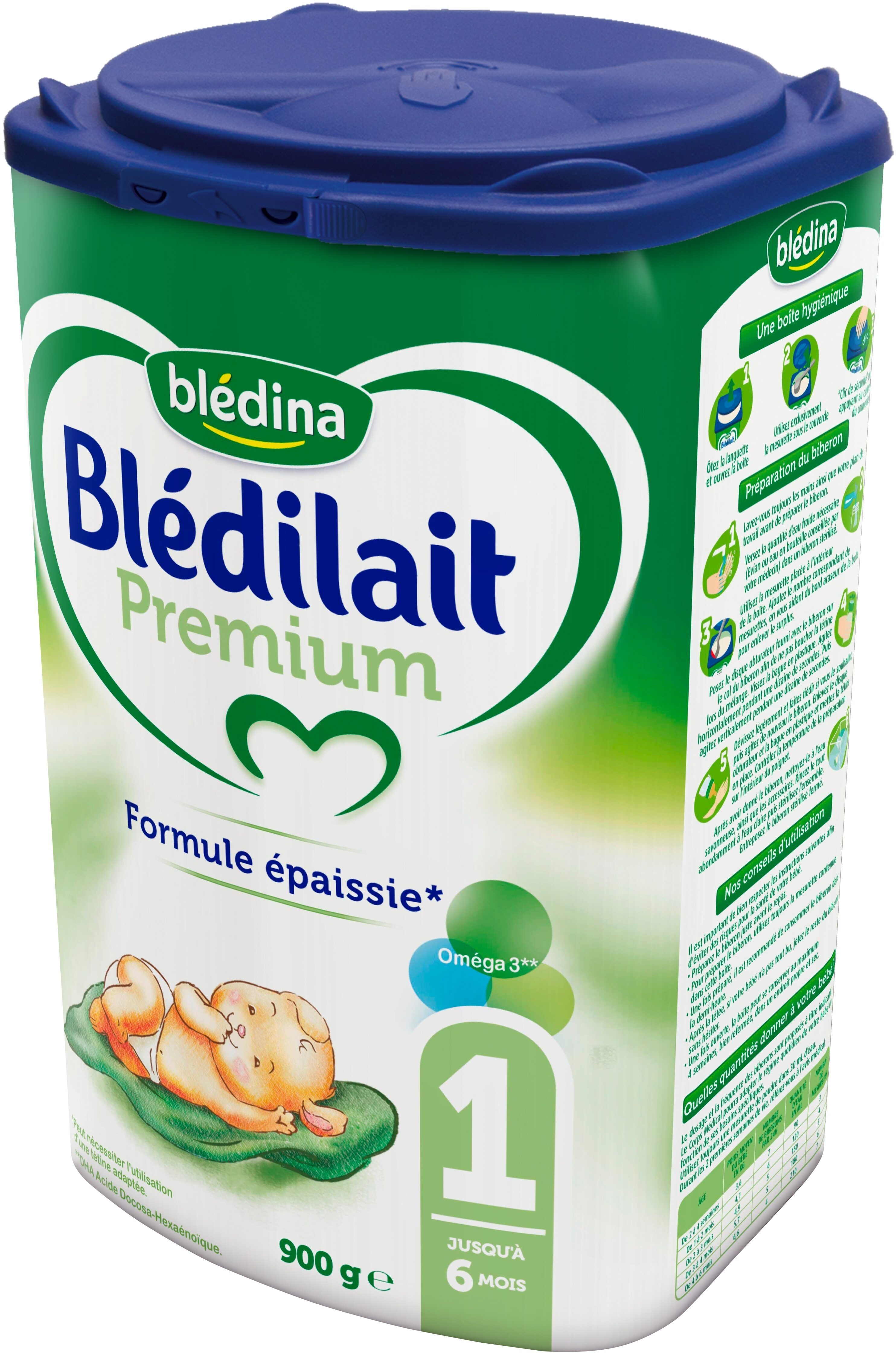 BLEDILAIT 1 Premium 900g poudre De 0 à 6 mois - نتاج - fr