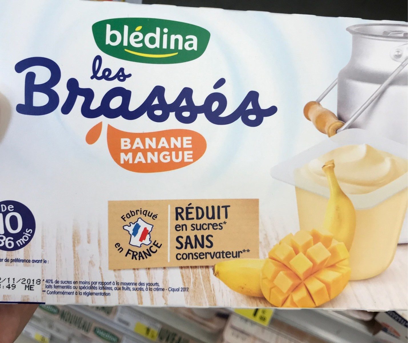 Les Brassés Banane Mangue 6X95G Dès 10 mois - Product - fr