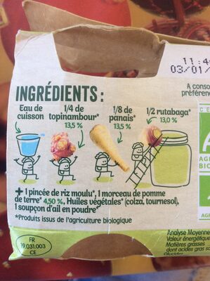 Purée de légumes oubliés - Ingredients - fr