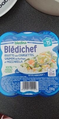 BLEDINA BLEDICHEF Risotto aux Courgettes, Saumon du Pacifique et Mozzarella 250g Dès 15 Mois - نتاج - fr