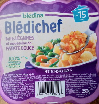 Petits Légumes et Mousseline de Patate Douce - Recycling instructions and/or packaging information - fr