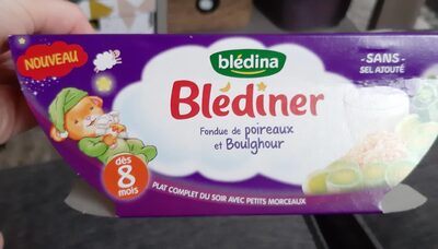 BLEDINA BLEDINER Fondue de Poireaux et Boulghour 2x200g Dès 8 Mois - نتاج - fr