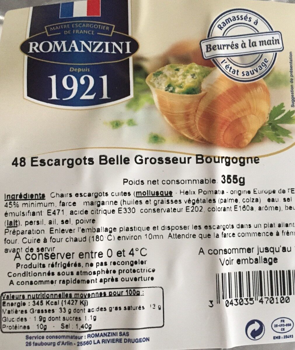 Escargot belle grosseur bourgogne - Produkt - fr