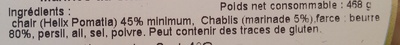 36 Extra Gros Bourgogne marinés au Chablis - Ingredienser - fr