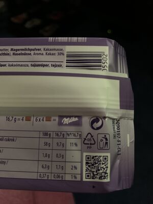 2 x Schokolade - Alpenmilch - 回收说明和/或包装信息 - en