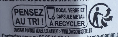 Confiture Framboises - Instruction de recyclage et/ou informations d'emballage
