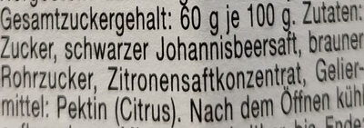 Brotaufstrich - Marmelade - Schwarzes Johannisbeer Gelee - Ingredients - de