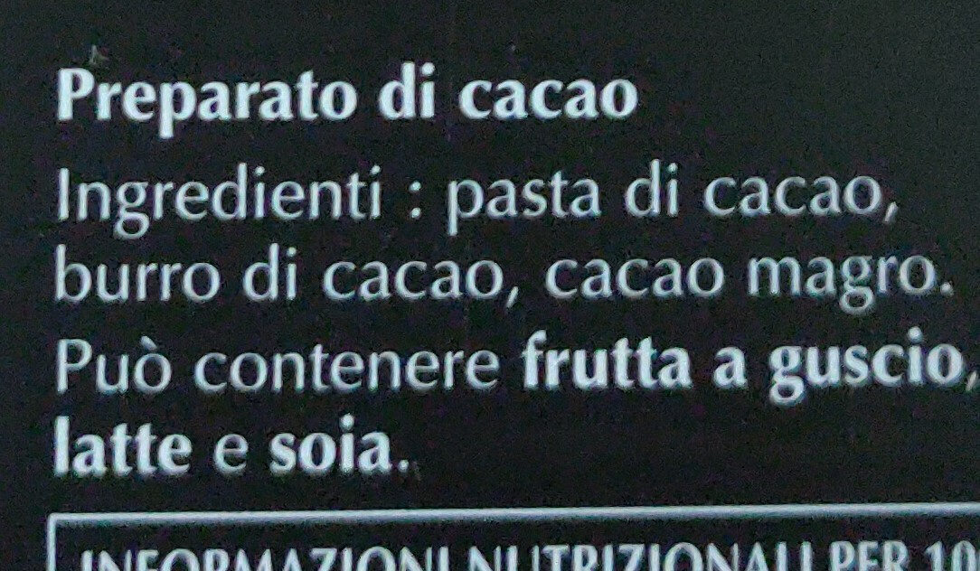 100% cacao - Ingredienti