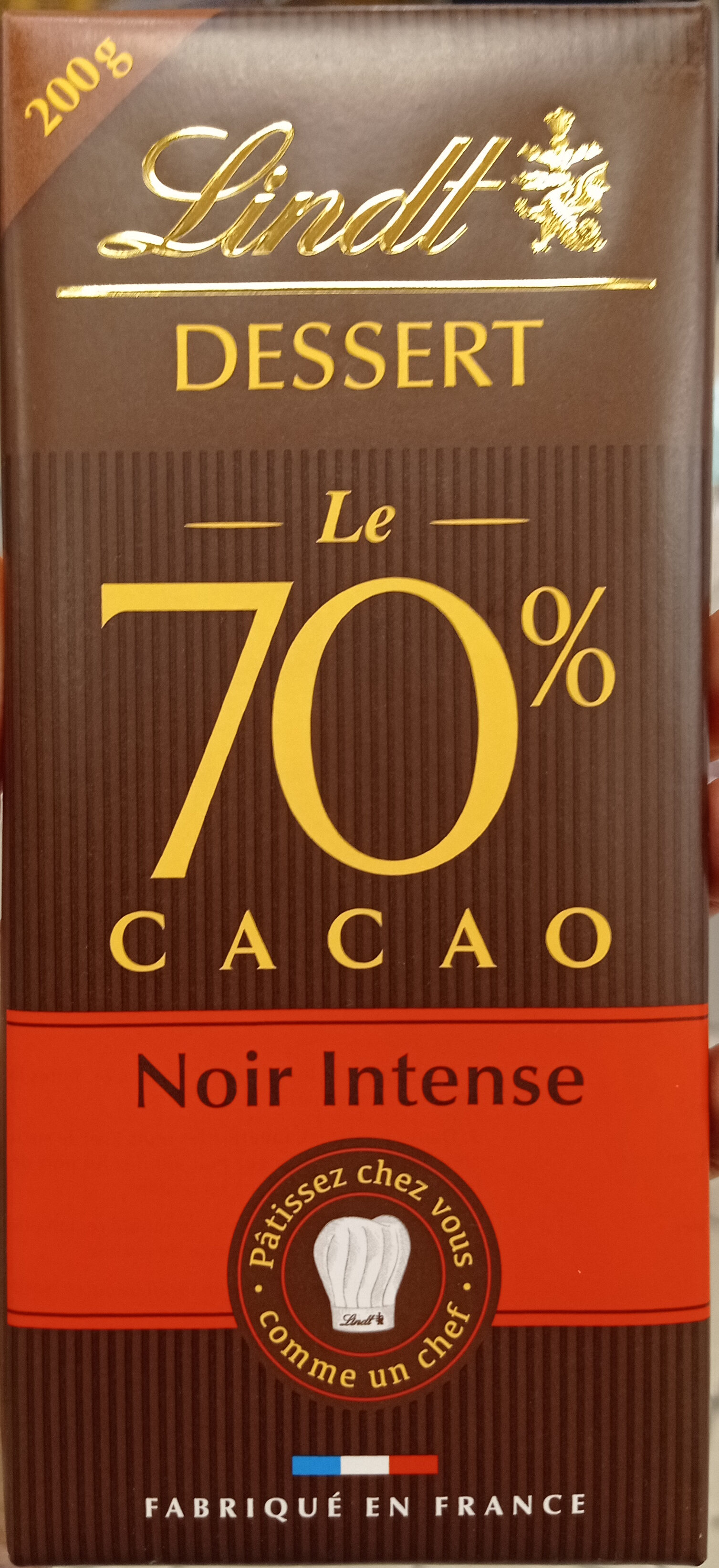 Noir intense dessert 70% - Produit