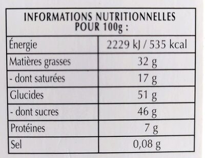 EXCELLENCE Noir Orange Intense - Nutrition facts - fr