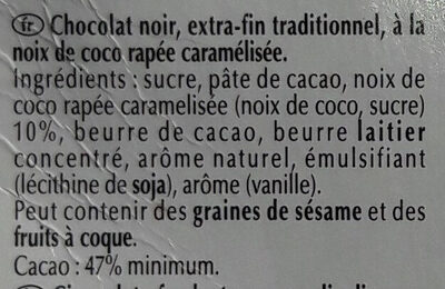 Excellence noix de coco intense noir - Informació nutricional - fr