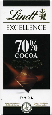 70% Cocoa Intense Dark Chocolate Bar - Producte - en