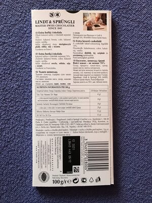 Lindt Excellence 70% cocoa - Recycling instructions and/or packaging information