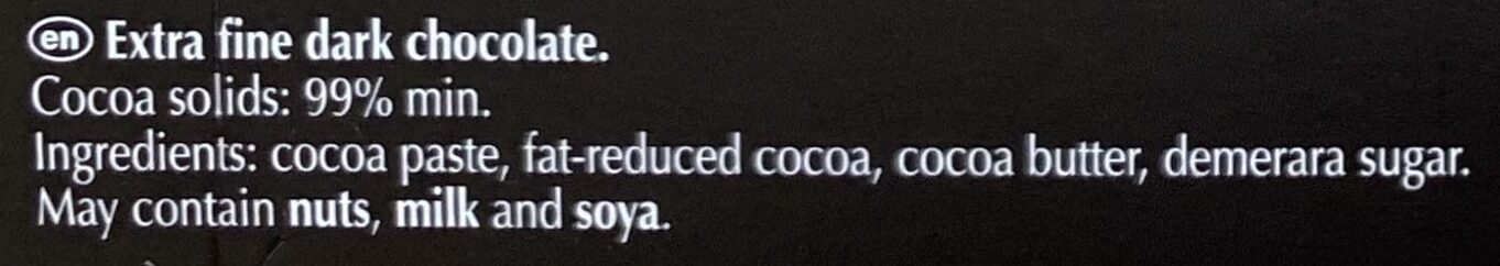 Excellence 99% Cacao Noir Absolu - Ingredients