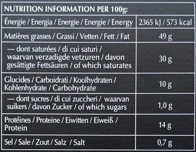 Noir Absolu 99% Cacao - Valori nutrizionali - fr