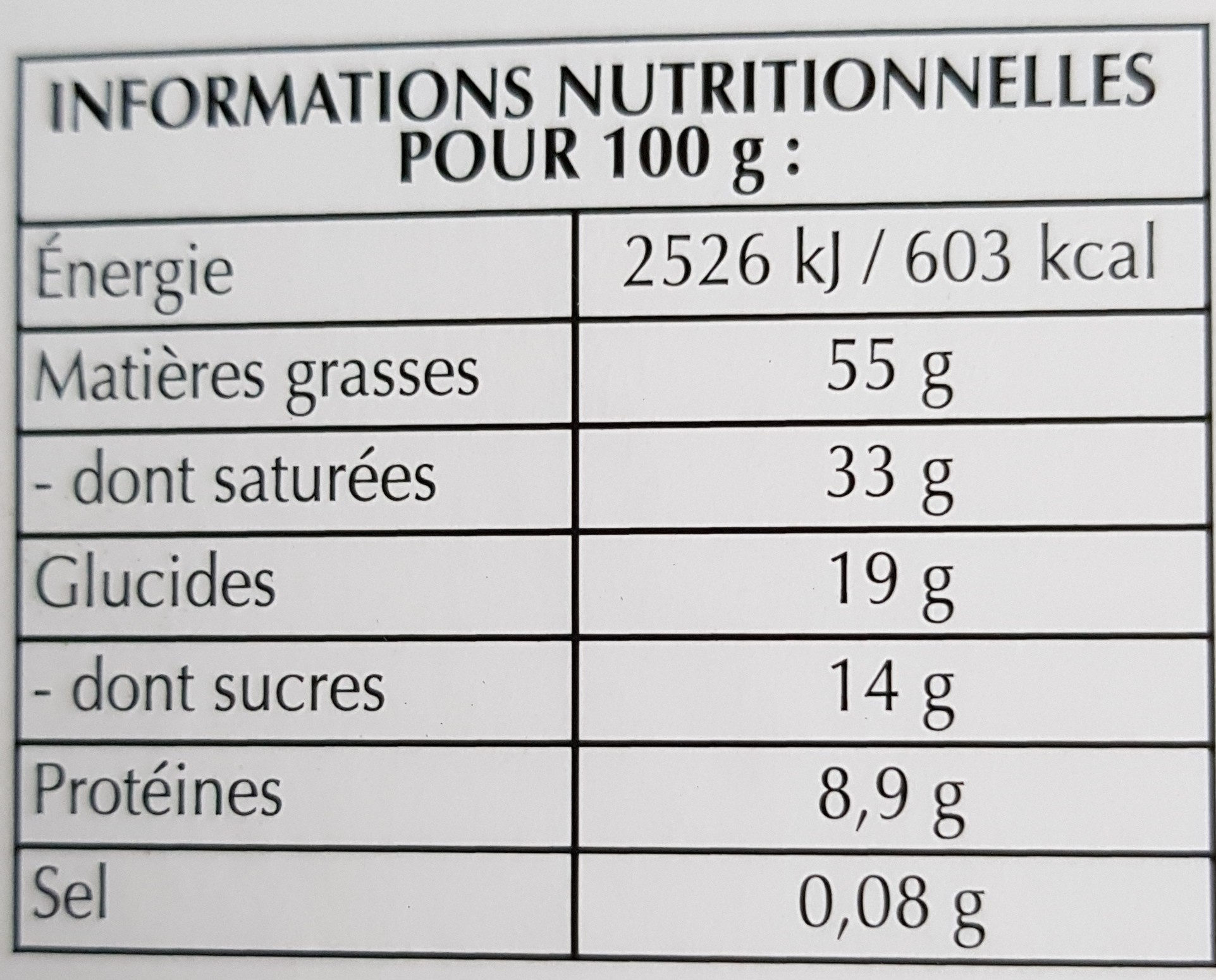 Excellence Doux 85% cacao - Noir délicat - Nutrition facts - fr