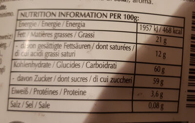 Sensation Fruit Chocolat Noir Framboise & Cranberry - Nutrition facts - fr