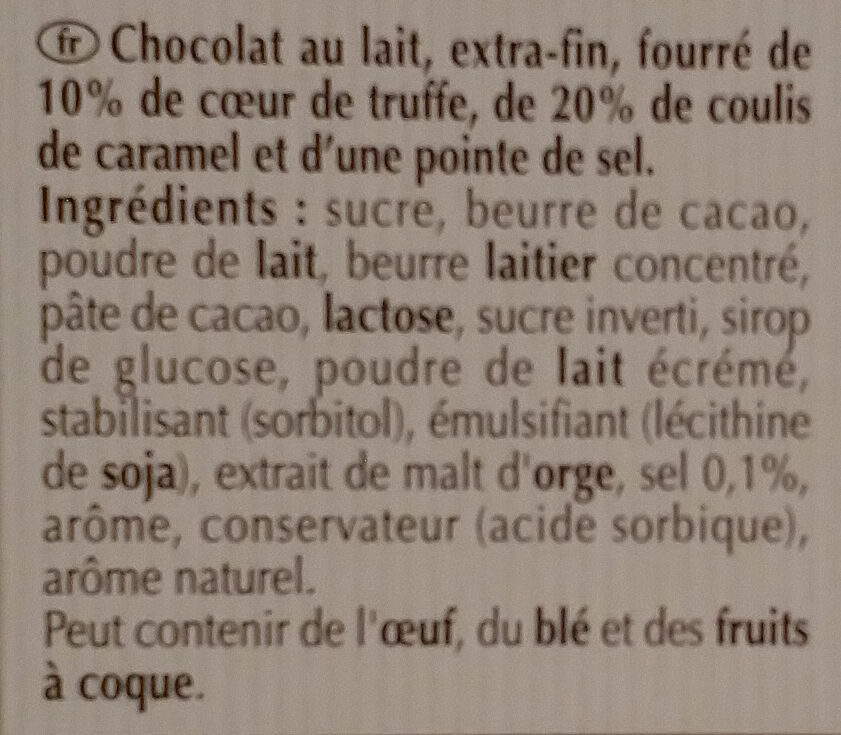 Creation lait caramel - Ingrediënten - fr