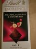Lindt Excellence Noir Amande, noisette & cranberry - Product