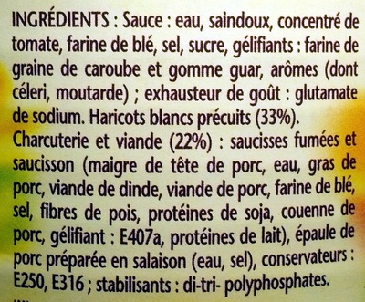 Le Cassoulet Mitonné - Ingredientes - fr