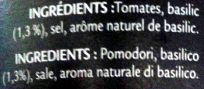 Purée de Tomates au Basilic sans peau & sans pepins - Ingrediënten - fr
