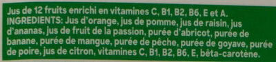 Tropicana Pure premium multivitamines 1 L - Ingredients - fr