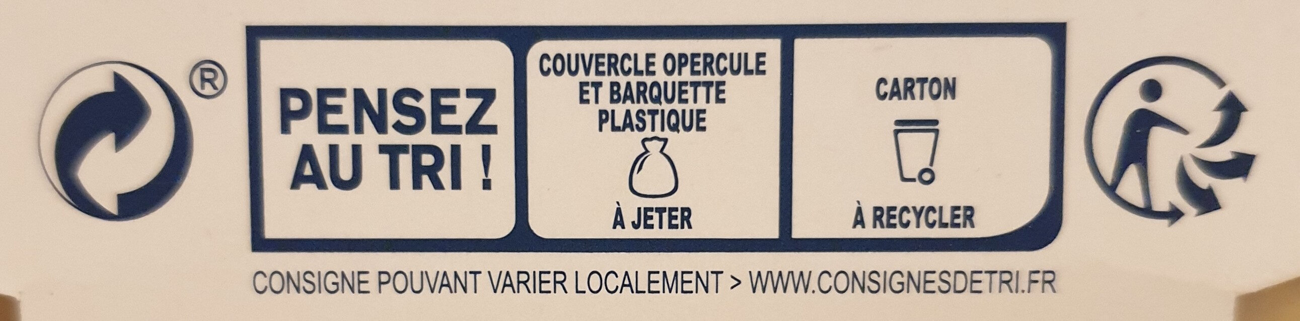 Cœur de filets de harengs - Instrucciones de reciclaje y/o información de embalaje - fr
