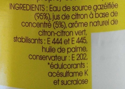 Taillefine Fiz Citron - Ingrédients