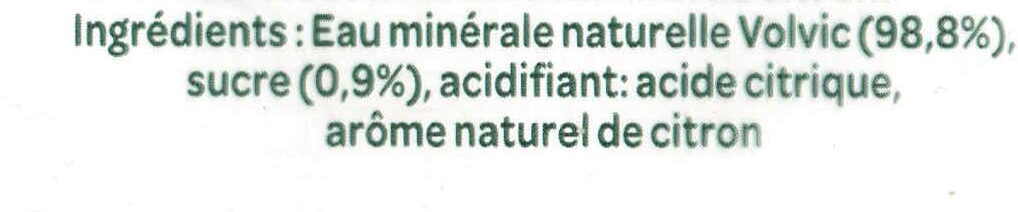 Eau minérale naturelle - Zest citron - Ingrédients