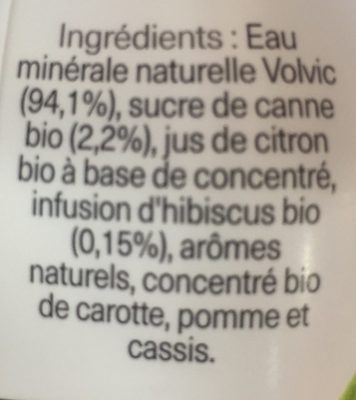 Eau infusée Hibiscus saveur Litchi & Fruit de la Passion - Bio - 成分 - fr