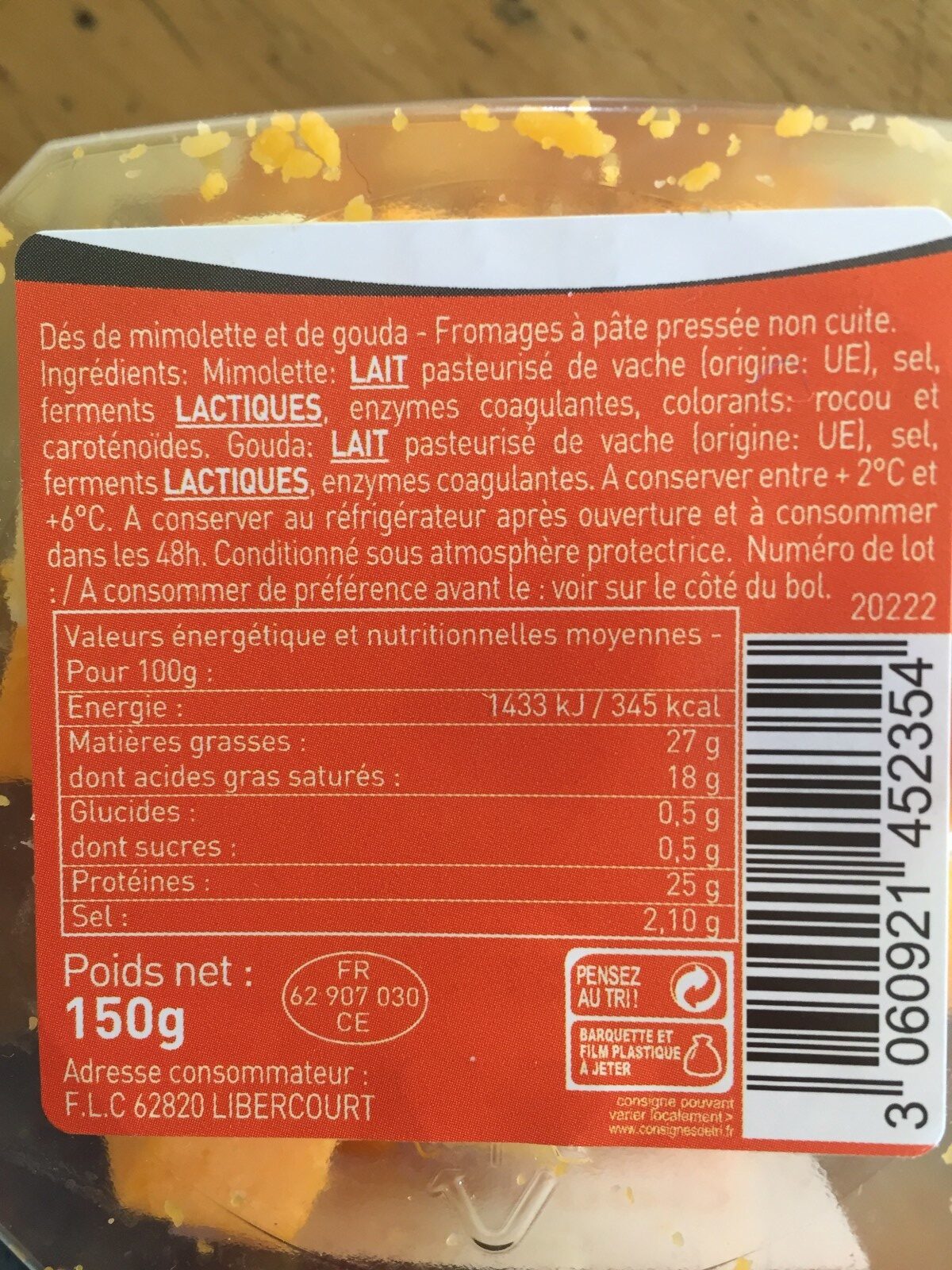 Des mimolette gouda - Ingredients - fr