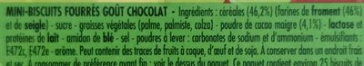 Mini BN chocolat lot de 3 - Ingredients - fr