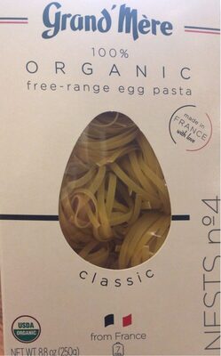 100% organic free-range egg pasta - Product